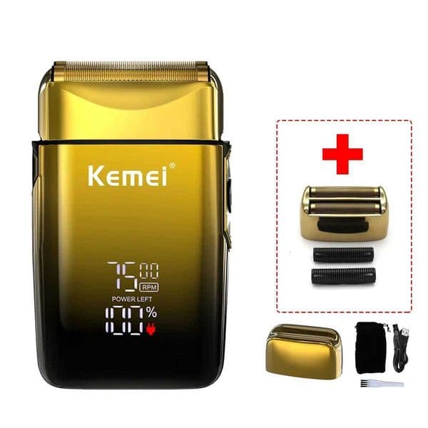 Kemei KM-TX10 Electric Shaver Hair Rechargeable Beard Foil Razor for Men Bald Shaving for Men hine Hair Clippers for Men Y251203
