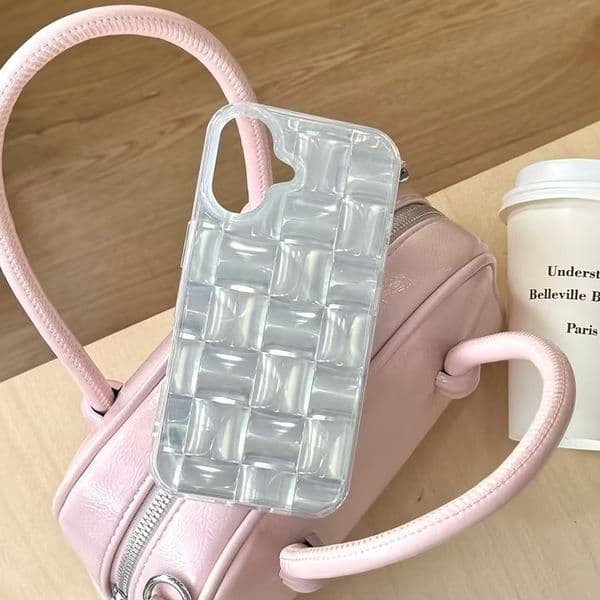 Stereo Woven Pattern Phone Case For Iphone 16 15 14 13 Pro Max 16Pro Creative 16Promax Phone Case 15Pro Personalized 15Promax 14Pro Cover 13Pro Hard 13Promax Shell