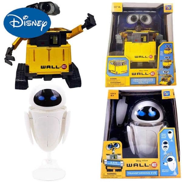Disney WALLE Thinkway Deformable Toys WALL E EVE Transforming PVC Robot Collection Doll Action Figure Movie Model Gifts H251203