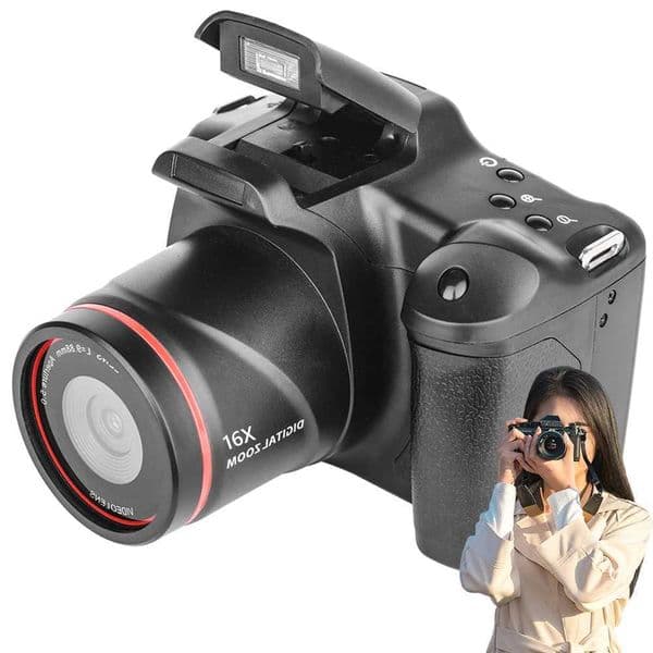 1080P 16MP Digital Camera with 24 Inch LCD Sn Camcorder Vlogging Camera for Photography and VideoXJ251203