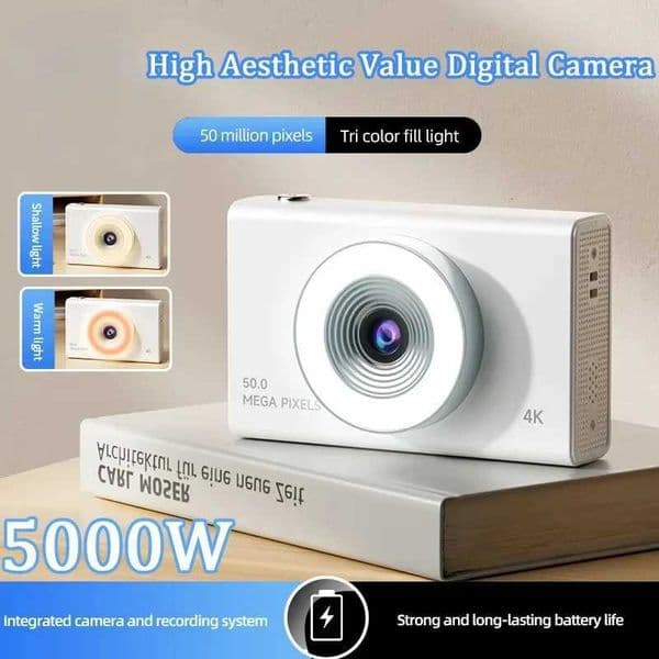 Digital Camera 4K High-definition Camera Autofocus Portable Retro Camera 50 Million Pixels CCD Travel Student CameraXJ251203