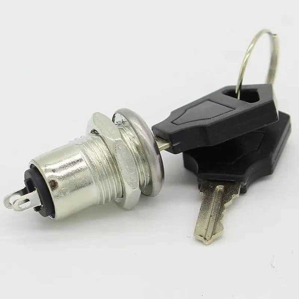 1Set 2 Wires Key Switch ON OFF Lock Switch Phone Lock Security Power Locks with 2 Keys X251203
