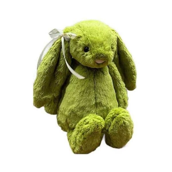 2026 New Stuffed Plush S Toy Ic Shy Rabbit 18Cm Green Bonnie Doll Cat Dog Interactive Cpanion Pet Holiday Gift Toy