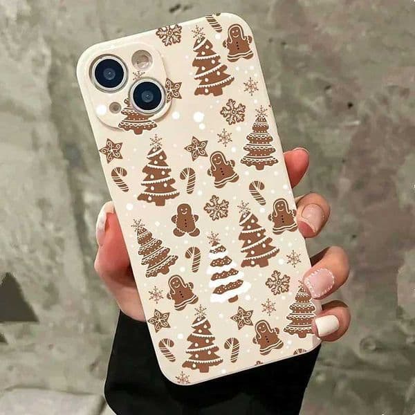 Winter Snowflakes Christmas Phone Case For iPhone 16 15 14 13 12 11 Pro Max XR XS MAX 7 8 PLUS MINI Shockproof Cover M251203