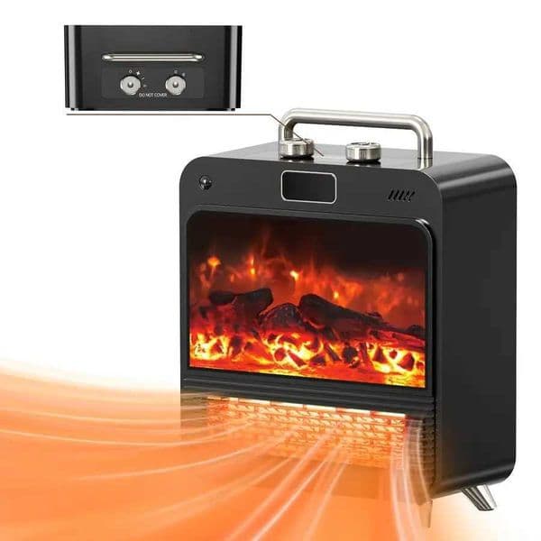 Fireplace Heater 3IN1 Portable Fireplace Heaters for Indoor Use 750 1500W Space Heater Indoor Realistic 3D Flame 2 Heating a X251203