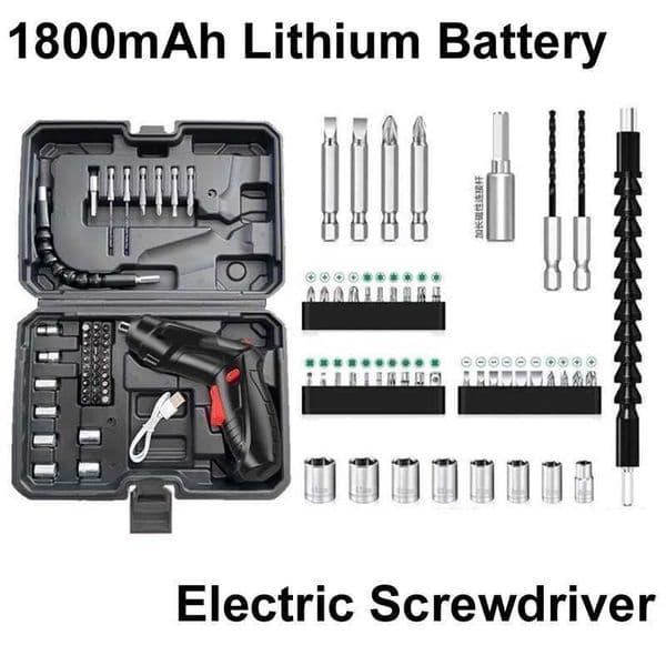 3/47pcs Electric Drill Cordless Screwdriver Tools Set 36v Power 1800mAh Lithium Battery For PC computer Mobile phone repair Hou X251203