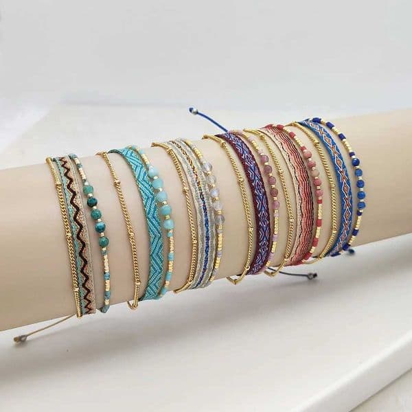 KKBEAD Bracelet Women Cloth Fabric Bracelets Gift Colombia Jewelry Boho Multilayer friendship Pulseras Femme W251203