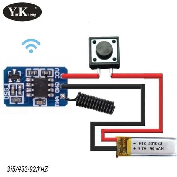 RF Remote PCB Board 1527 315 43392MHZ Transmitter mini remote control Power on Transmitting Signal for Alarm system X251203