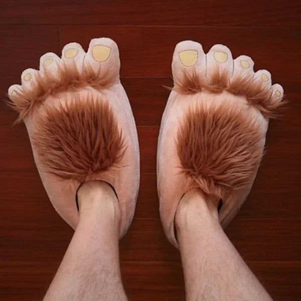 New creative cartoon monster feet plush cotton slippers female winter couple warm cotton shoes personalized indoor home shoes L251202RZGW