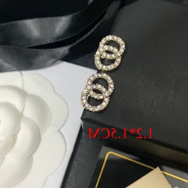 ud Earrings Rhinestone Silver Real Gold Brass Copper Stamp Letter Earring Fashion Womens Elegance Wedding Party Jewelry Accessories Z260509
