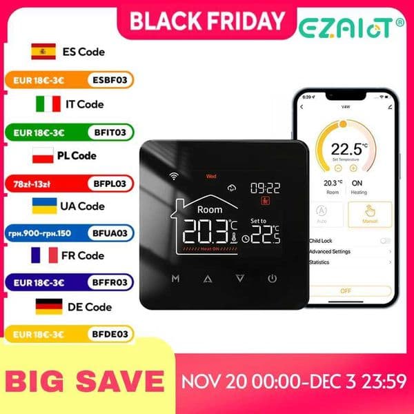 Tuya Smart Home Thermostat Water Electric Warm Floor Heating Gas Boiler WiFi Temperature Remote Controller with Google Alexa X251203