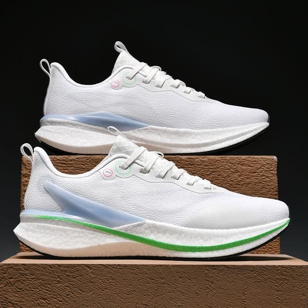 2025 Men's Breathable Mesh Running Shoes Popcorn Shock-Absorbing Anti-Slip Soft Sole Trendy Versatile Casual Sports Shoes