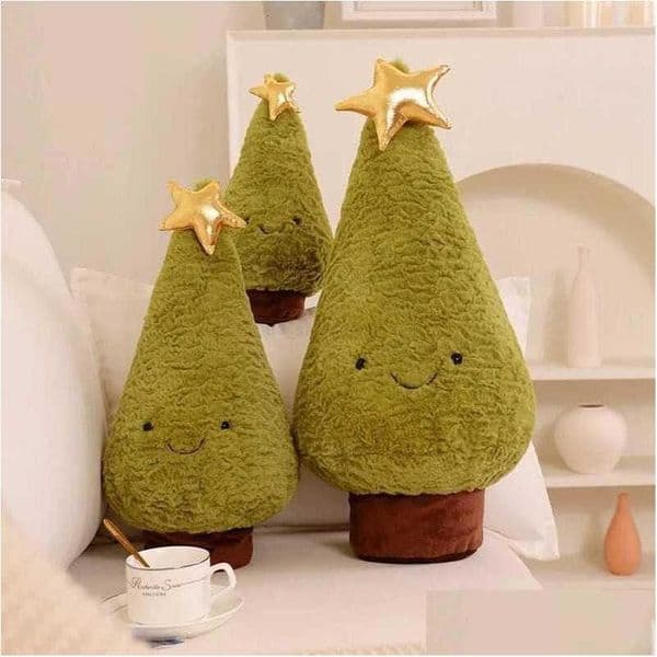 Stuffed Plush s Christmas Tree Flower Arrangement Decorations Reindeer Toys Gift Holiday Gifts Simated Deer Dolls Z260131