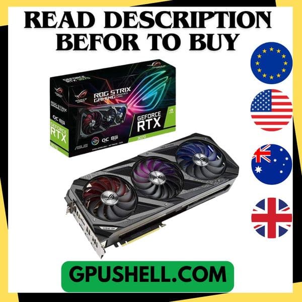 Used GPU ASUS GeForce RTX 3070 8GB GDDR6 256-Bit Gaming Graphics Card