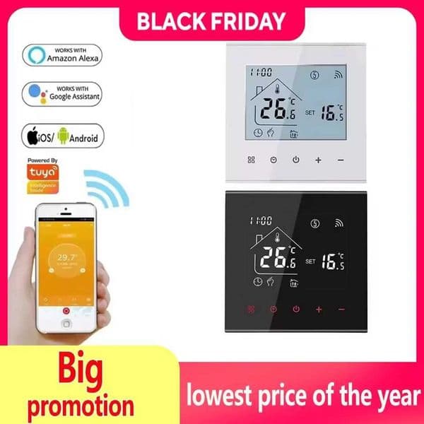 1PC M4A Warm Floor thermostat Tuya WiFi/NO WIFI 3A 16A Electric/gas Boiler/Water Heating Temperature controller X251203