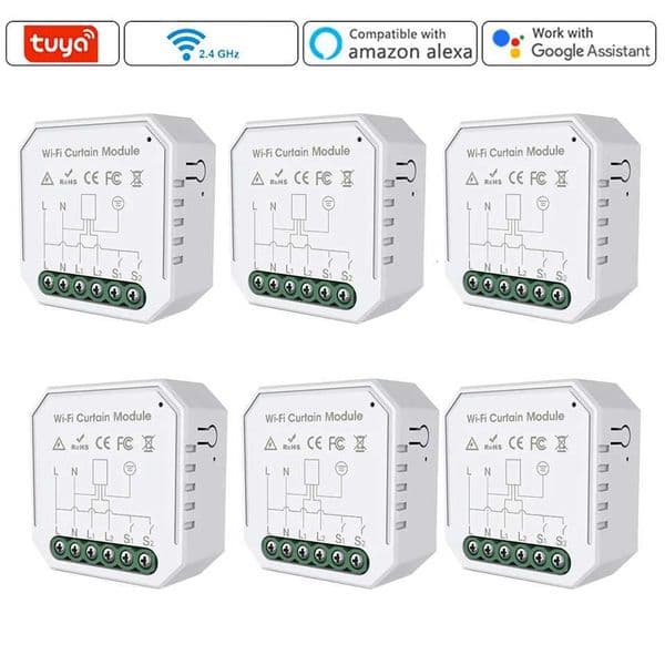 Tuya WiFi Intelligent Curtain Switch Module Home Curtain Modification Module Sharing Timing APP For Alexa Home Voice Control X251203