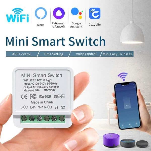 16A 20A Smart WiFi Light Switch 2-Way Control Intelligent Module Cozylife APP Remote Control Supports Alexa Google Assistant X251203