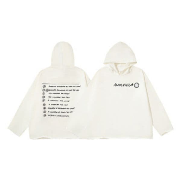 Letter printed irregular looped hoodie Womens Sweatshirt Crewneck Y2K Loose Clothing Multicolor Casual Pullover S260413