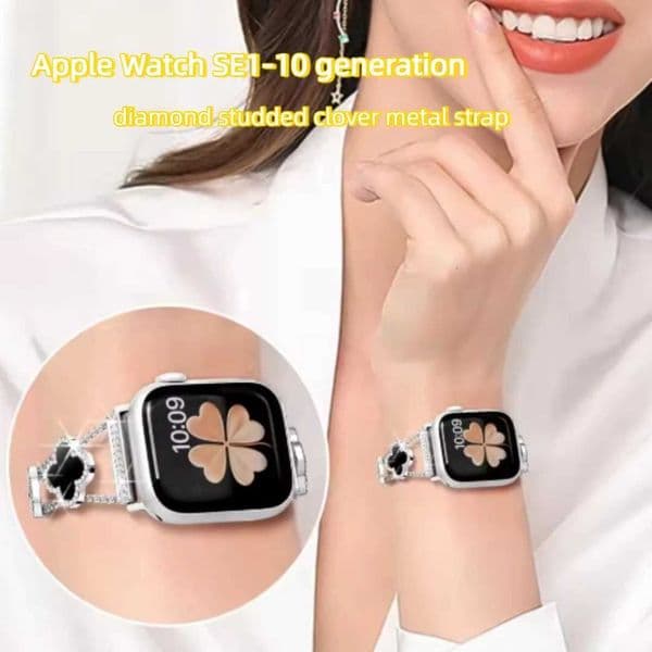 Metal strap for Apple Watch Band SE10 42MM 46MM SE series Shiny diamond studded watch strap for iwatch SE series Accessories Z251203