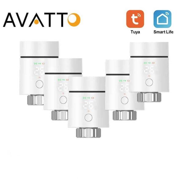 AVATTO ZigBee 30 Thermostat Radiator ValveSmart TRV Thermostatic Valve Temperature Controller Support Alexa Google Home X251203