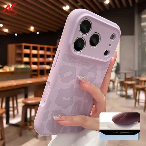 Leopard Pattern Liquid Silicone Case for iPhone 17 16 Pro Max Air 14 15 Plus 11 12 Camera Control Button Soft Shockproof Cover M251203