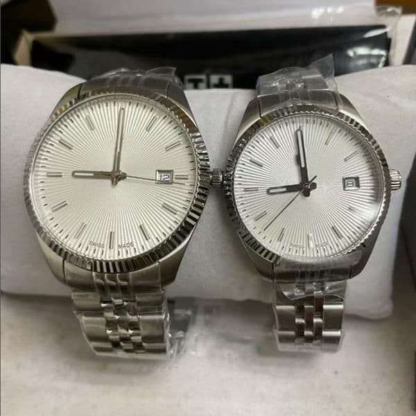 Luxury Women's Quartz Wristwatch with Genuine Leather Strap - Water Resistant, Sapphire Crystal, Diameter: 40mm