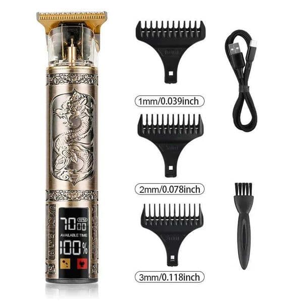 T9 Hair Clipper Electric Clipper Hairdressing USB Electric Three-speed Speed Adjustment Large-sn Power Display Metal Shaver Y251203