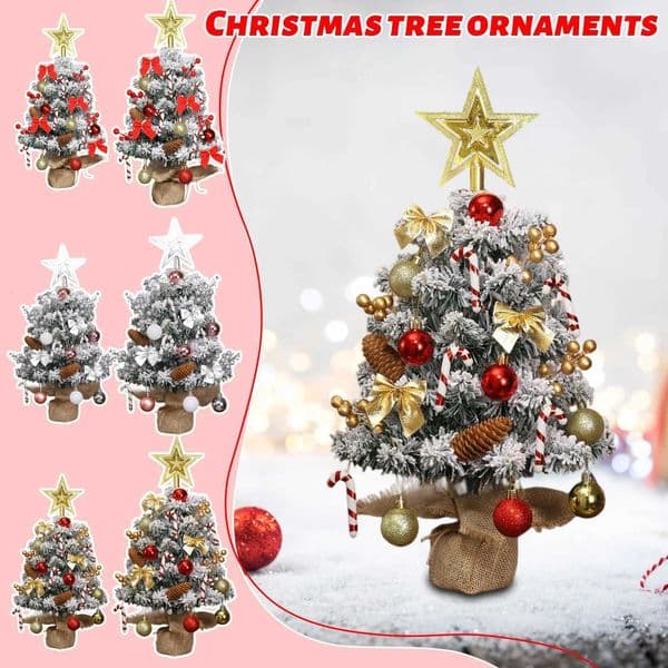 45/60CM DIY Christmas Tree With LED Light Mini Desktop Tree Christmas Decoration New Year Gift He Christmas Ornaments 2025 H251204