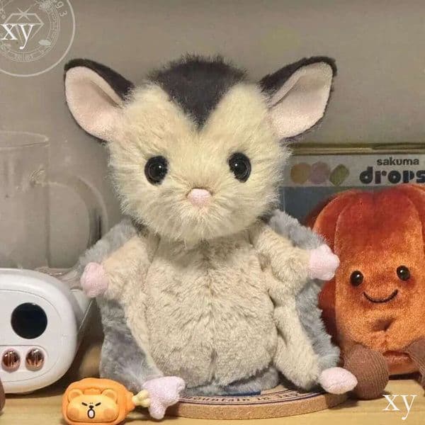Dolls jellys Cat Lolly Sugar Glider Plush Children's plush toys flying squirrel Soft Toy sugar glider body pillow Soothing the Doll GiftsY260130