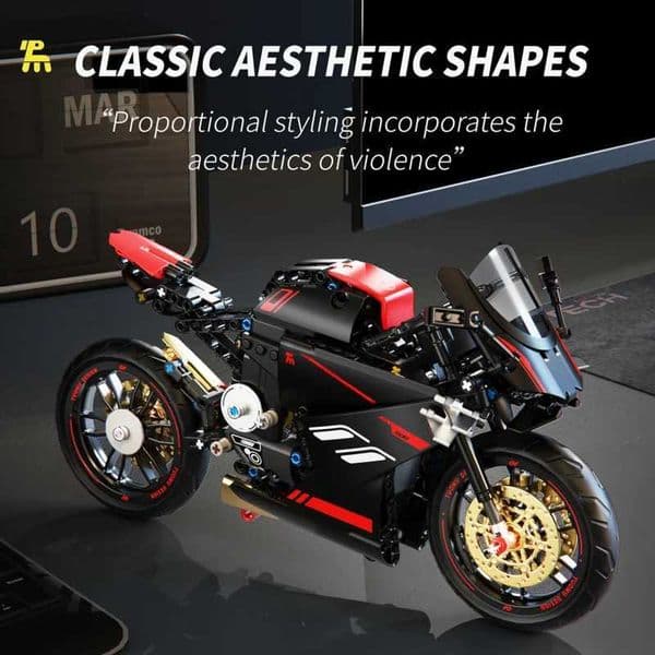 420PCS Technical Motorcycle Building Blocks Model Racing Motorbike Bricks Famous Moc Toys for Kids Gifts Y251204