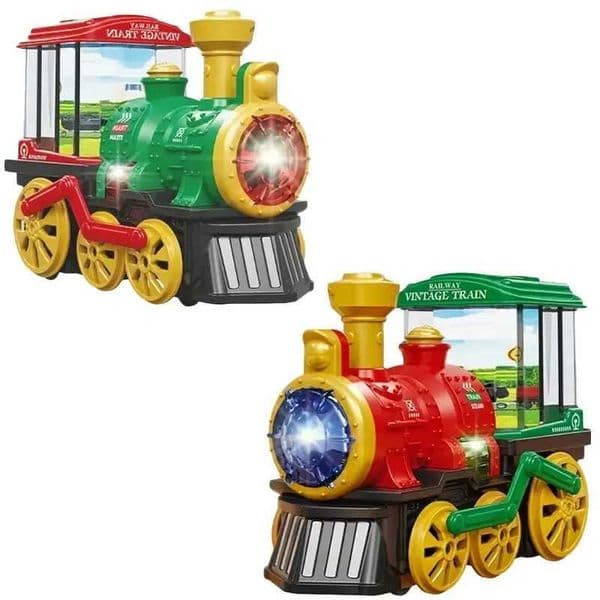 Electric steam spray antique model train with lights audio toy car childrens electric toys Y251204