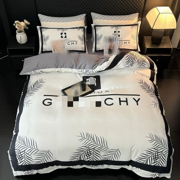 Designer king size bedding sets white letter printed pure cotton queen size duvet cover bed sheet with pillowcases home decor king comforter covers luxury
