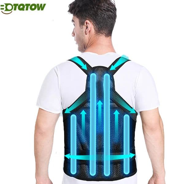 Posture Corrector-Back Brace for Men Women- Fully Adjustable Straightener for MidUpper Spine Support- NeckShoulder Clavicle 251127