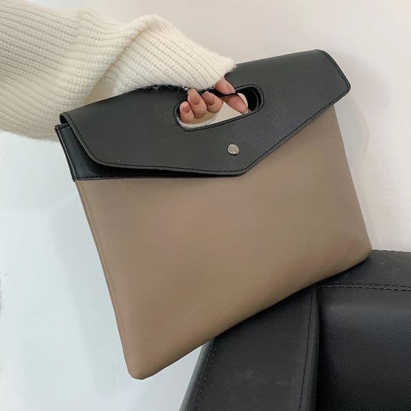 Fashionable Square Bag for Women Two Tone Clutch Bag for Rookies White-Collar Workers251203