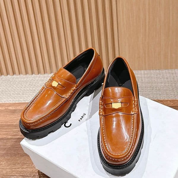 Designer Triumphal Loafers Luxury Classic Mary Jane Loafers Womens Retro Academy Style Muller Shoes Ladie Smooth Leather Casual shoe Sizes 35-41