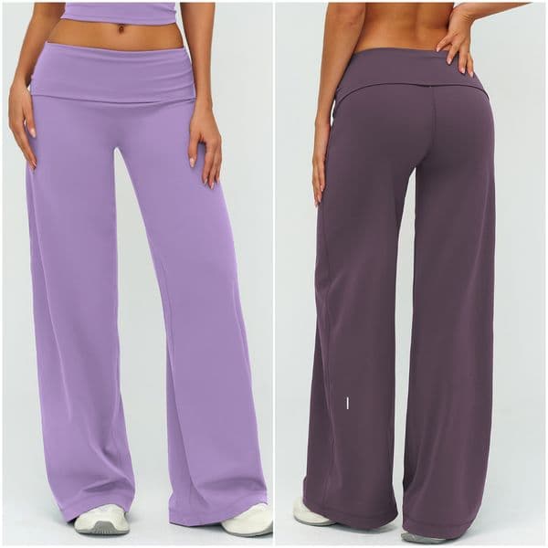 5529 Long Pants Womens Yoga Excerise Sport Gym Ladies Running Close-fitting Straight Long Pant High Waist Elastic Wide Leg Trousers Elastic Band
