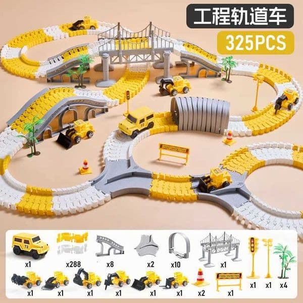Versatile DIY Assembly Track Engineering Car Childrens Electric Puzzle Toy Set for Boys and Girls Y251204