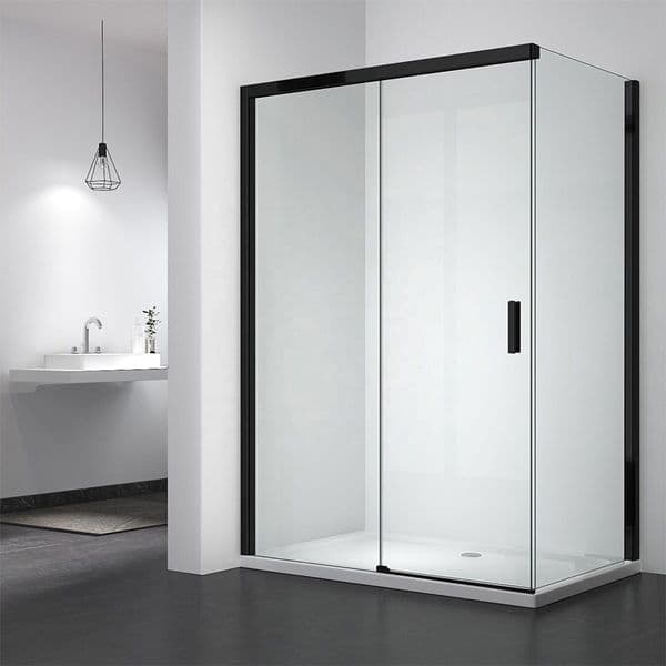 Extremely narrow diamond shaped shower room with dry wet separation, flat door glass partition, overall bathroom, shower room