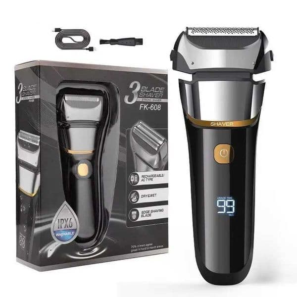 waterproof rechargeable wireless shaver professional beard trimmer electric facial shaver he digital display shaver Y251203