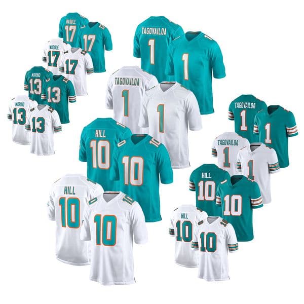 10 Hill 1# Tagovailoa 13# Marino 17# Waddle Customizable Tribute Edition Olive T-Shirt with Team-Specific Embroidery