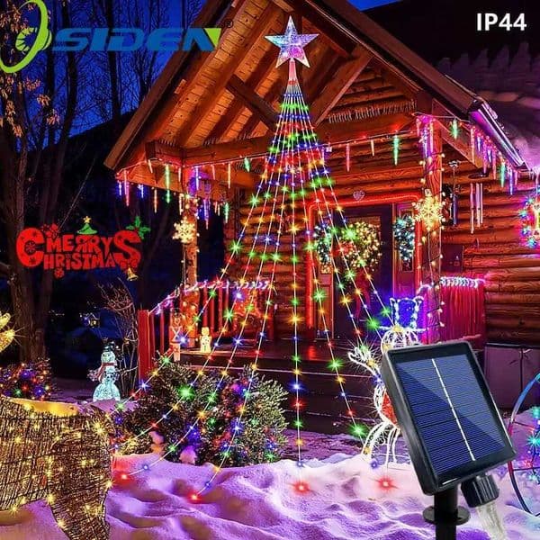 Outdoor Solar Lights 280LED Solar Christmas Tree Decoration Light 8 Modes Fairy Light for Christmas Halloween Garden Yard Party X251205