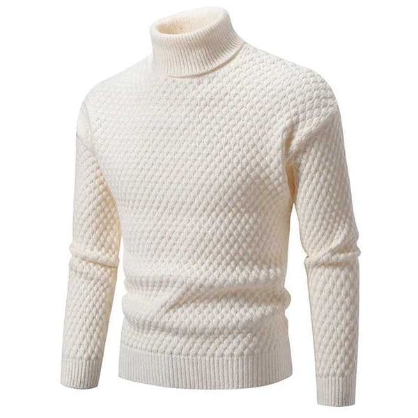 2025 Autumn Winter Turtleneck Sweater Men Slim Fit Knit Pullovers Fashion Warm Casual knitted Sweater Mens Long Sleeve Pullovers W251205