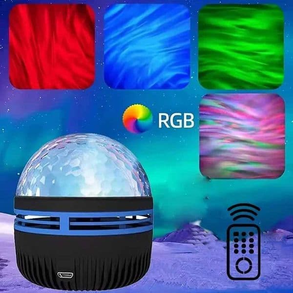 1pc Aurora Borealis Starry Sky ProjectorBedroom Night LightUSB-PoweredMulti-ColorRemote ControlFor GiftHome Decoration X251205