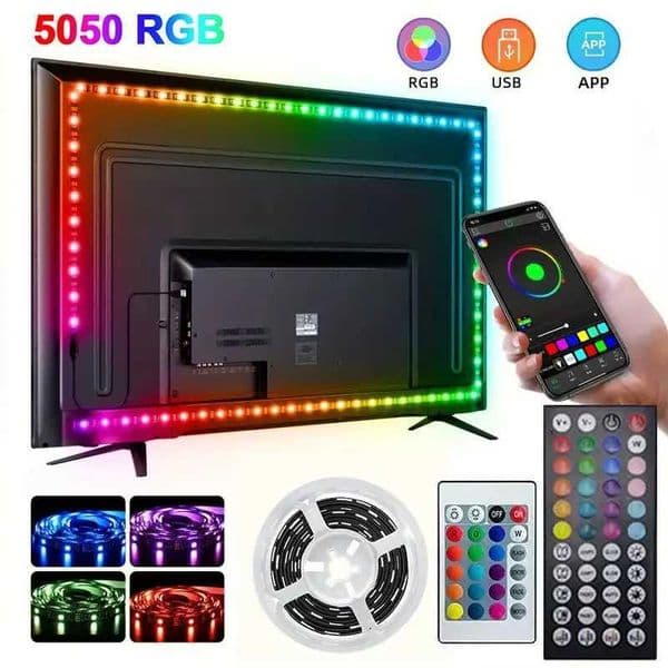 Smart Led Strip Light 5050 RGB USB 5V Bluetooth APP Remote Control Led Tape Diode Flexible Ribbon Lamp for TV Festival Backlight Z251205