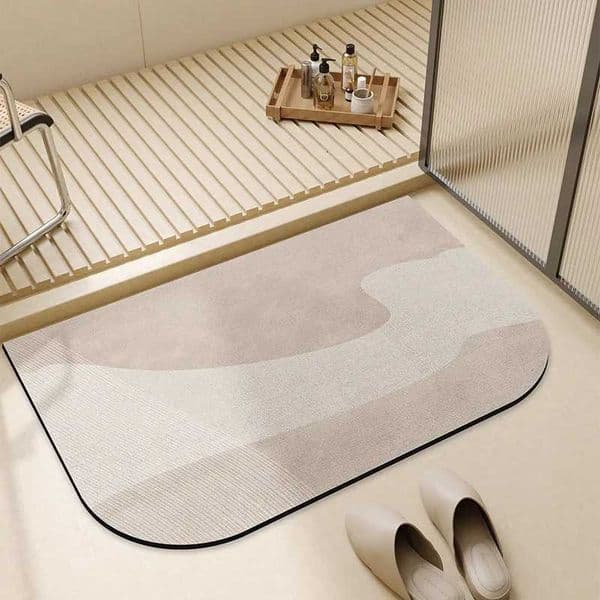 VIKAMA Simple Style Diatomite Bathroom Mat Household Bathroom Doorway Water-Absorbent Quick-Drying Easy-Care Foot Mats Carpet H251205