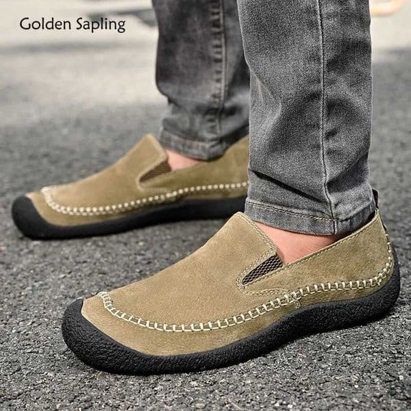 Golden Sapling Classics Loafers Men Casual Shoes Retro Genuine Leather Flats Fashion Moccasins Leisure Party Shoe Mens Loafer W251205