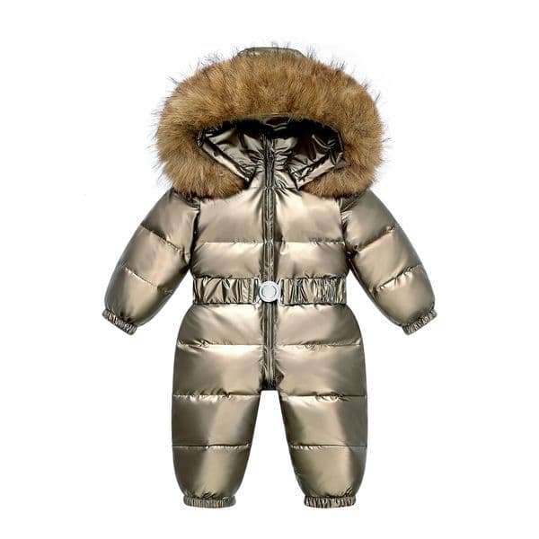 Winter Ski Suit Baby Jumpsuit Boy Overalls Warm down jacket Kids toddler girl Clothes Children Clothing faux fur coat overcoat 251204