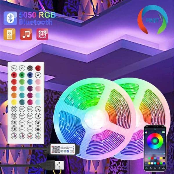 Color RGB 5050 LED Strip Bluetooth Tape Decor for Room LED 10m 15m 20m 30m PC TV backlight Neon LED Lighting C Z251205