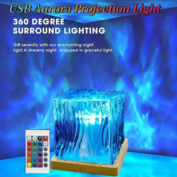 16-Color Northern Lights LED Projector Light Remote USB Powered for Bedroom Living Room and Party Decor Office Parties Weddings X251205