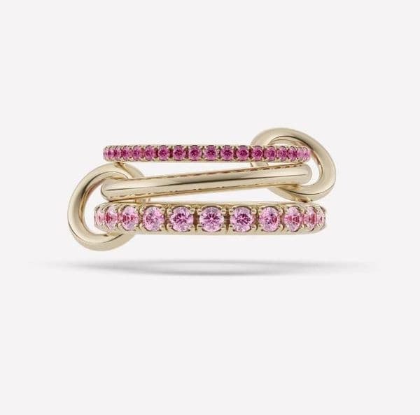 New Stacking Fashion Band Rings For Women Micro Paved 5A CZ Pink Red Color Multi Pieces Stack Full Finger wedding Jewelry